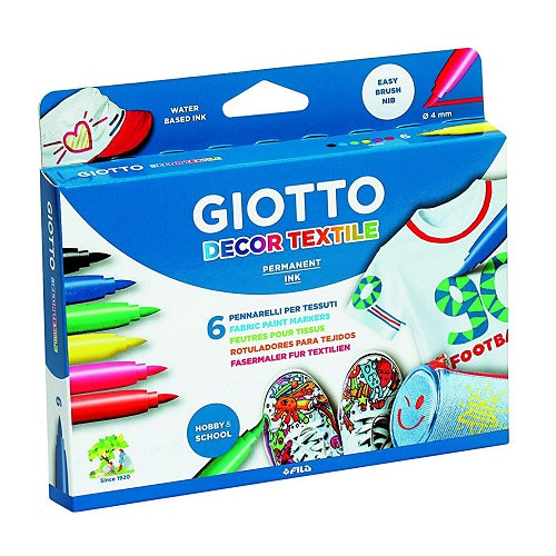 Giotto textile markers, 6 ct ~ Жиото даавууны фломастер, 6 ш