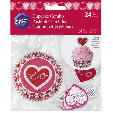 Cupcake decorating kit Valentine, Wilton ~ Кексны цаасан сет, Валентины Баяр