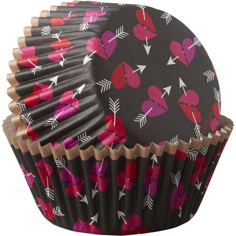 Cupcake liners Heart & Arrows, Wilton ~ Кексны цаас, Зүрх