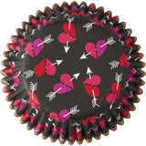 Cupcake liners Heart & Arrows, Wilton ~ Кексны цаас, Зүрх