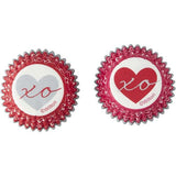 Cupcake liners mini Heartfelt Valentine, Wilton ~ Кексны жижиг цаас, зүрхэн хээтэй