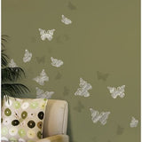 Wall sticker "Silver Butterfly" ~ "Мөнгөлөг эрвээхий" наадаг цаас