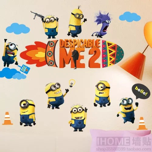 Wall sticker "Minions" ~ "Minions" хананд наадаг цаас