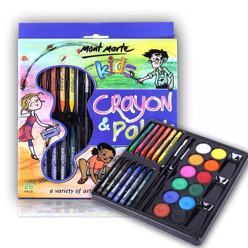 Crayon & paint set, MontMarte ~ МонтМарт тосон харандаа, будагны багц