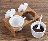 Condiment containers with tray ~ Шаазан савны сет, тавиуртай