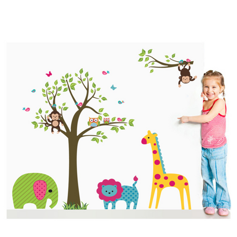 Wall sticker "Zoo" ~ "Амьтны хүрээлэн" хананд наадаг цаас