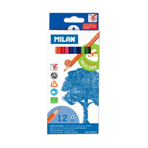 Milan брэндийн өнгийн харандаа, 12 ш