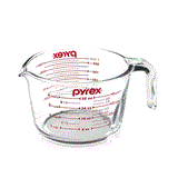 Measuring glass cup, Pyrex ~ Хэмжигч шилэн аяга