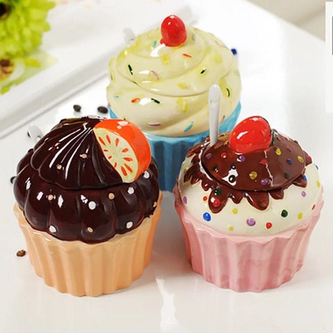 Condiment container set, cupcake ~ Шаазан савны сет, кексний хэлбэртэй